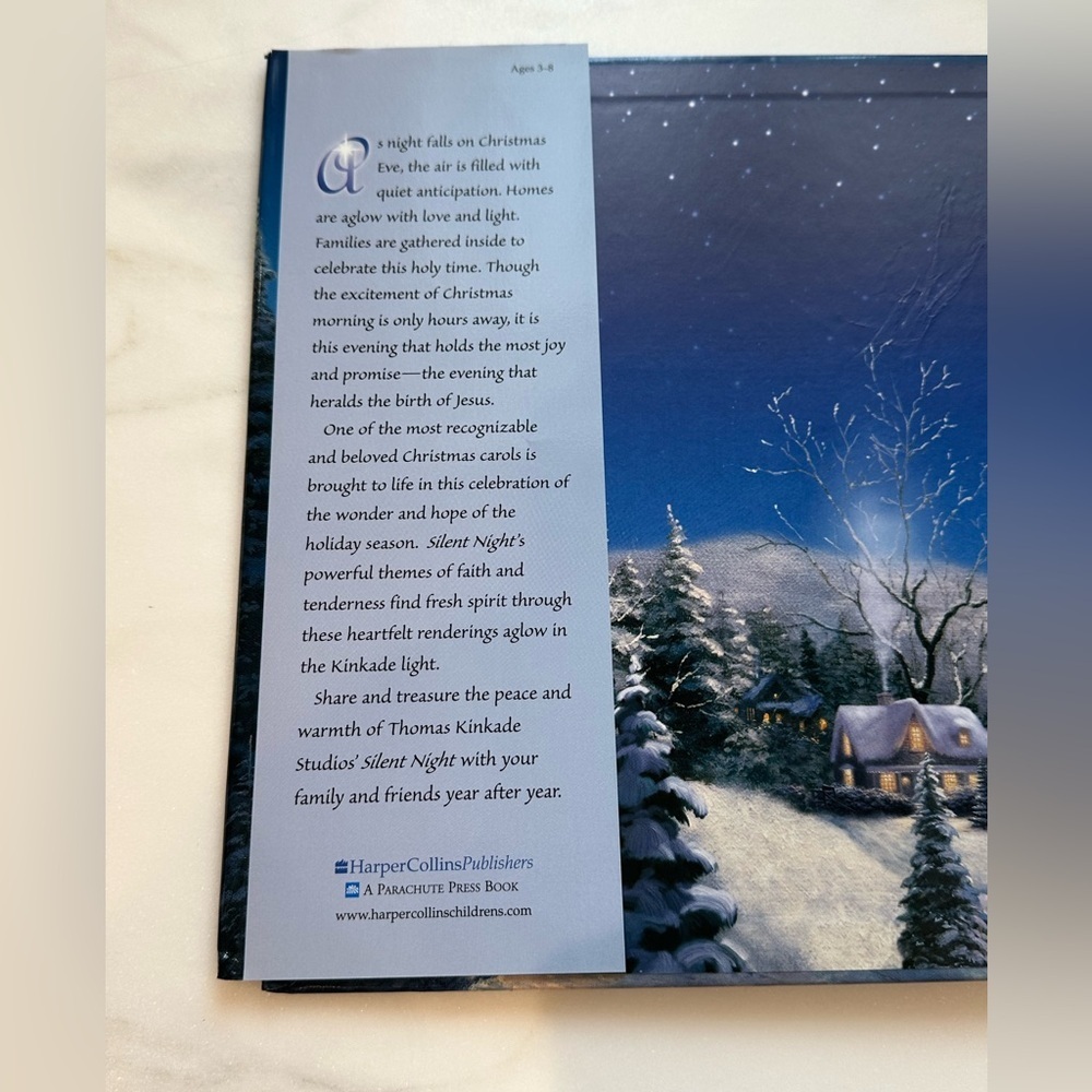 Thomas Kinkade Illustrated Silent Night Picture Story Hardcover Book - Picture 2 of 6